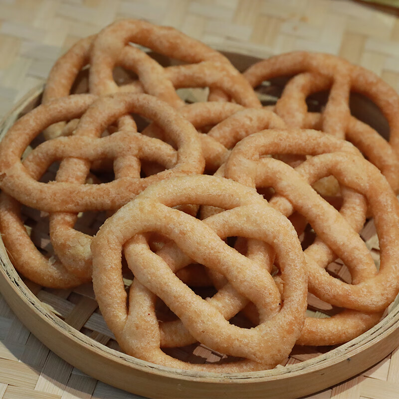 维霆广西玉林特产原味芝麻味小吃油炸香酥脆 1kg 原味 糖环×1包