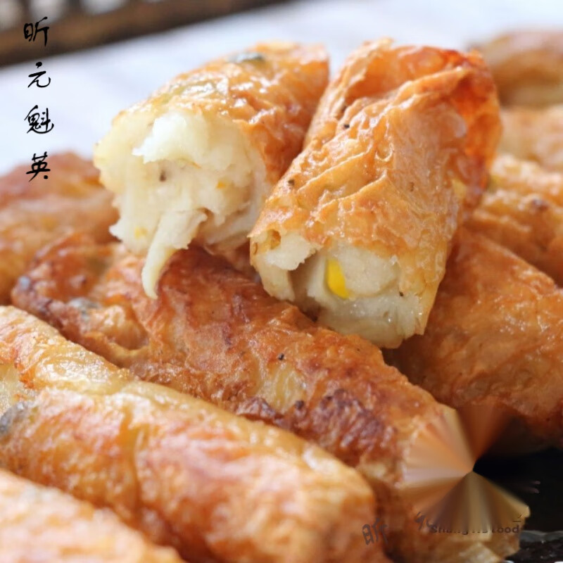 美朝福潮州特色小吃鲍鱼卷 油炸潮汕粿品广东美食酒店虾仁卷传统小吃