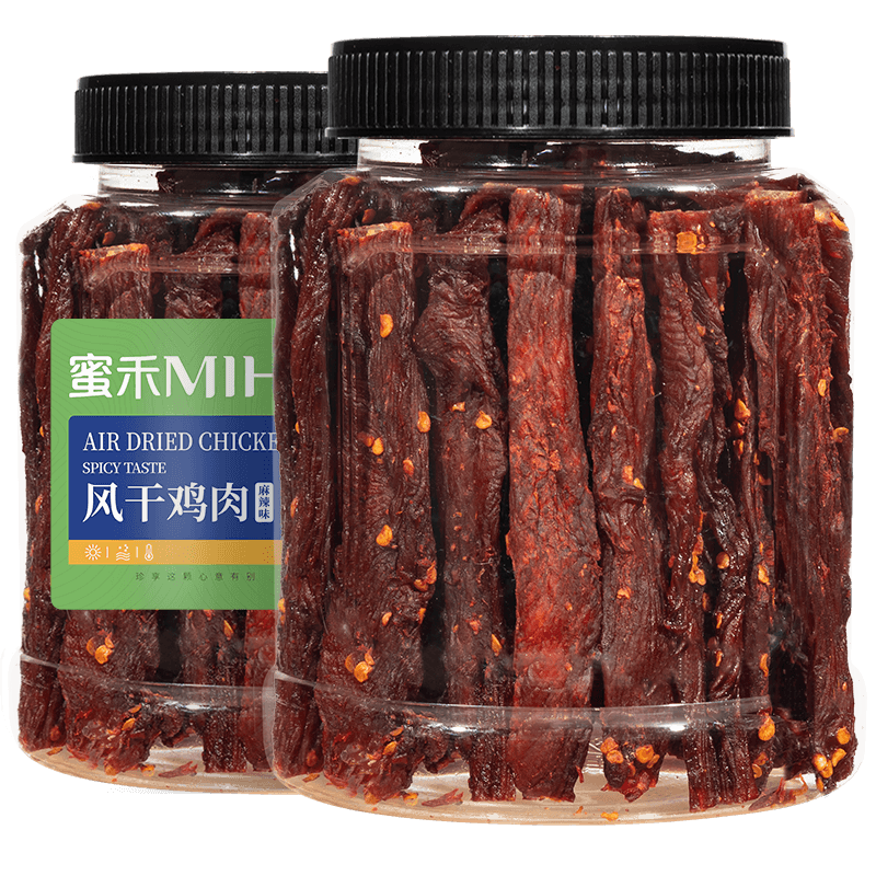 蜜禾麻辣味风干鸡胸肉干500g肉干肉条减零食低耐嚼卡脂即食解馋肥代餐