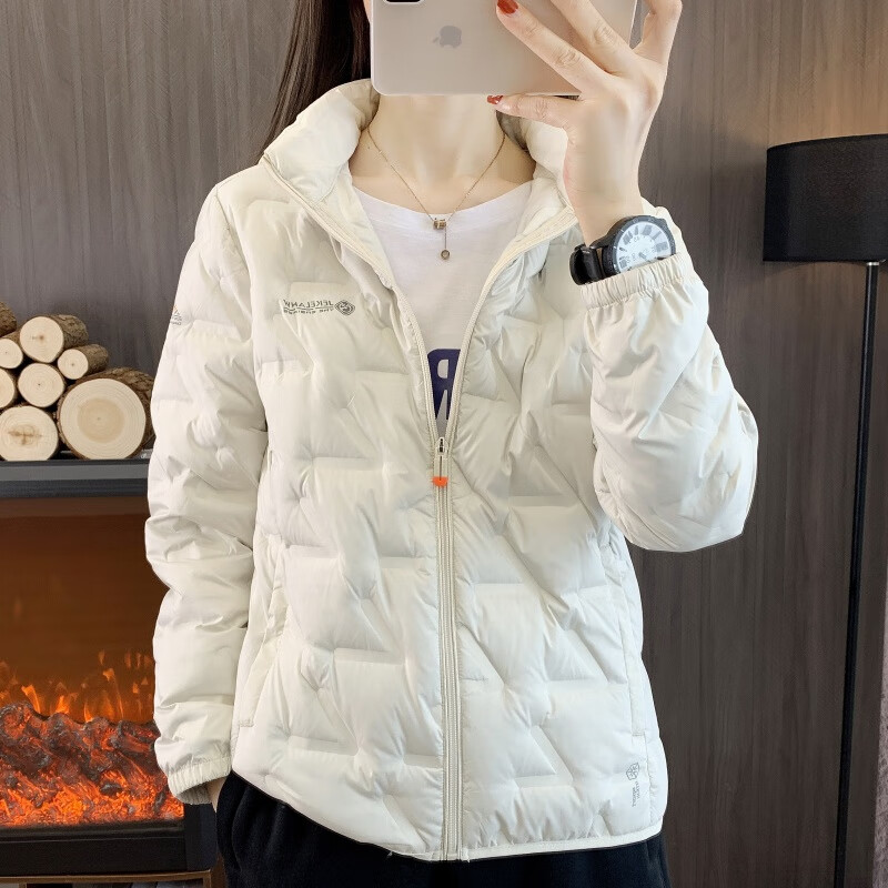 泰起2026年新款轻薄羽绒服女立领白鸭绒秋冬季上衣小个子短款休闲外套 中灰68517帽可脱卸 M 京东折扣/优惠券