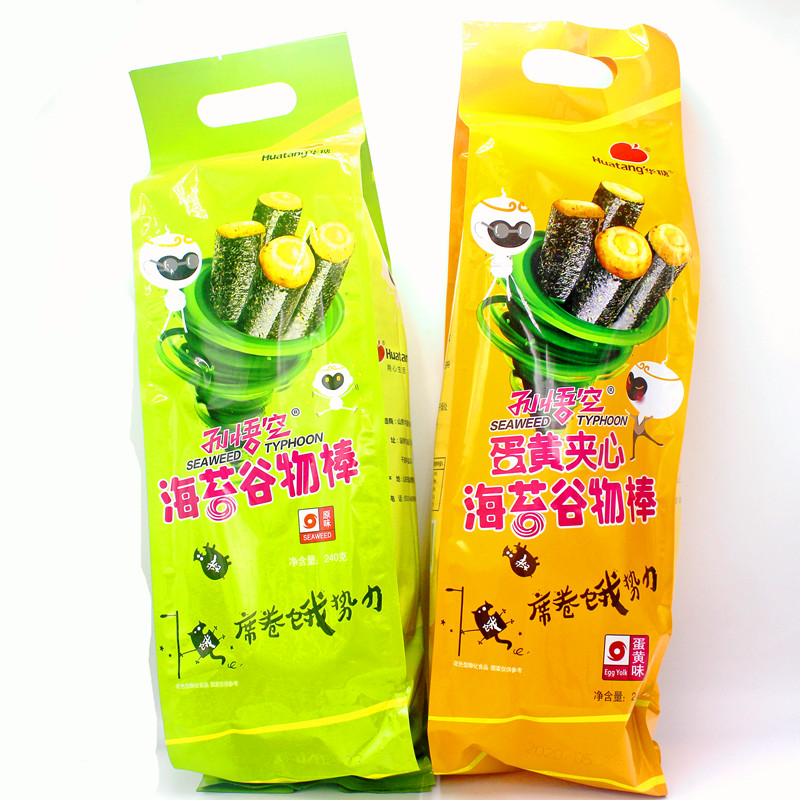 孙悟空海苔谷物棒 华糖孙悟空海苔谷物棒夹心米果原味能量棒大包装