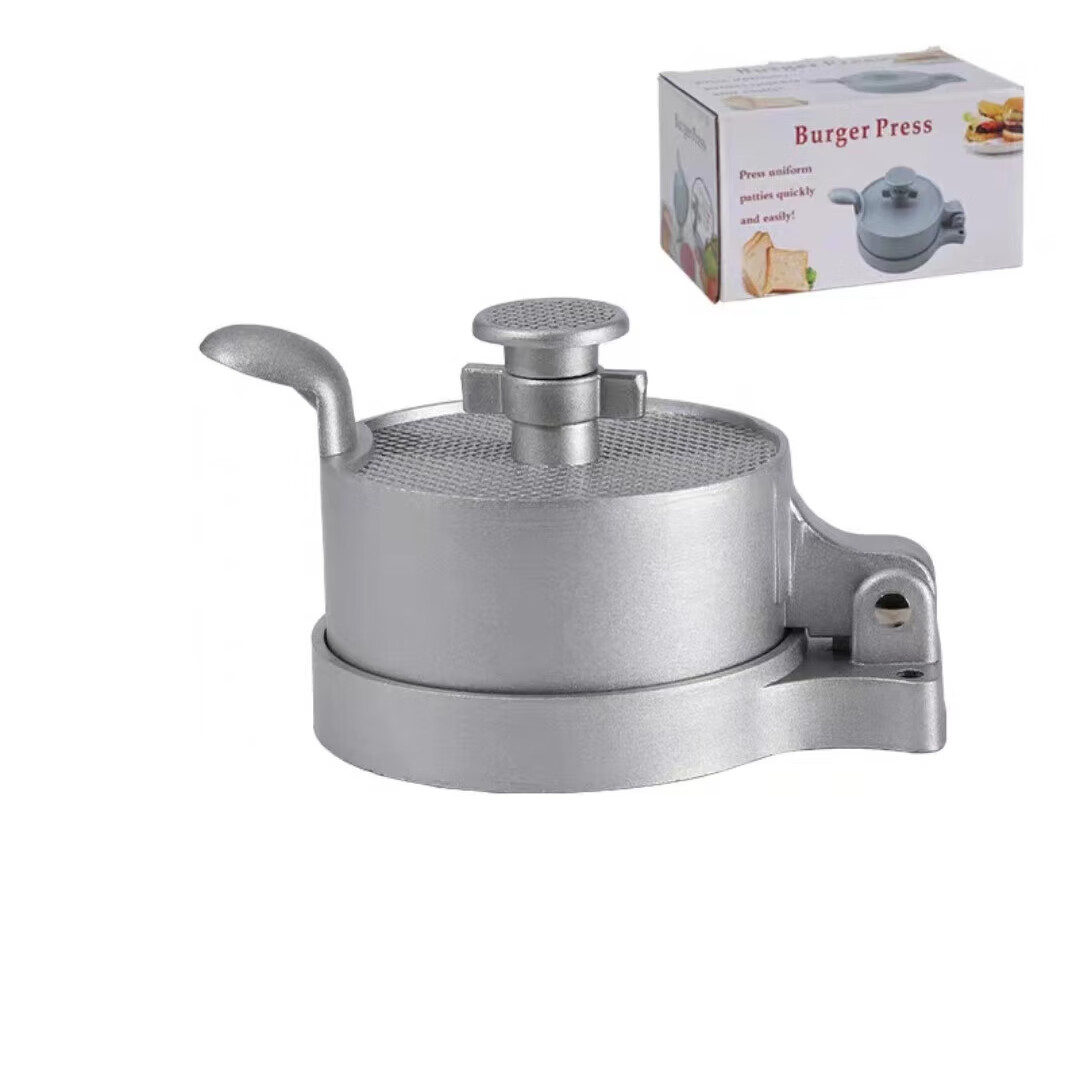 翼荏汉堡压肉器手动圆形牛肉饼模具压肉饼模型牛 螺纹款内径11.5c定制