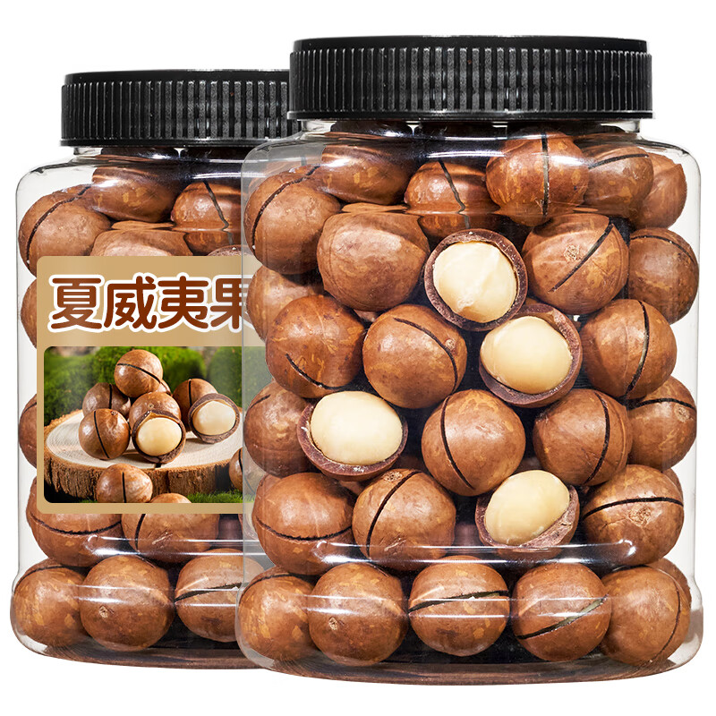 蜜禾新货奶油味夏威夷果500g罐装每日坚果炒货干果仁健康休闲小零食