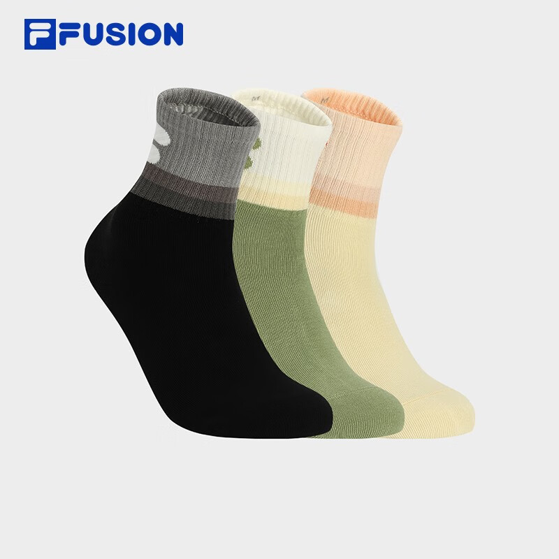 FILA FUSION斐乐潮牌情侣款中腰袜套装2023冬新款时尚运动中筒袜 深黑/子夜绿/麦米卡其-99 S使用感如何?