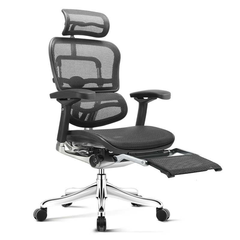 保友金豪e精英版/金豪ex人体工学椅 电脑椅子 护脊办公椅 电竞椅 可躺老板椅 靠背座椅 黑框-黑色(美国网)+躺舒宝 精英版