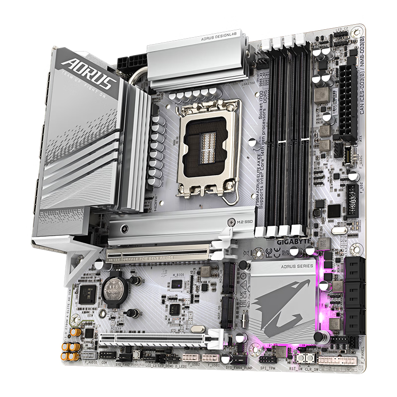 技嘉B660M主板B760M Z790M  AORUS GAMING冰雕小雕电竞雕Z790雕妹魔鹰 Z790M-AORUS-ELITE-AX-ICE冰