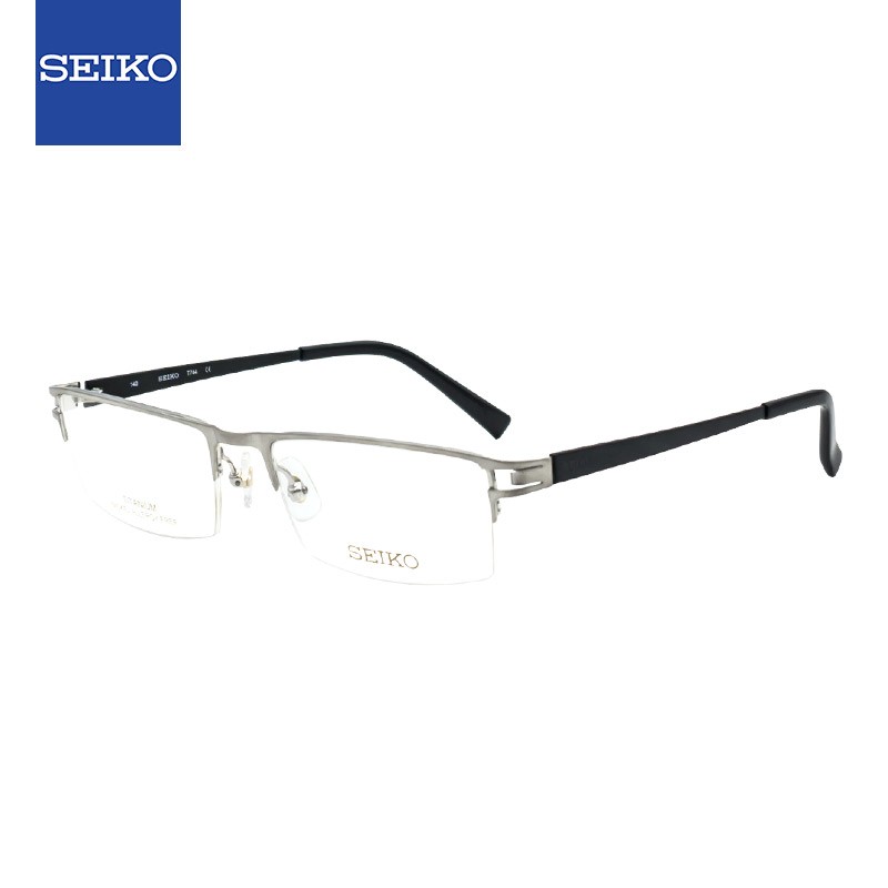 精工seiko眼镜框男款半框钛材日本进口系列眼镜架商务休闲近视配镜