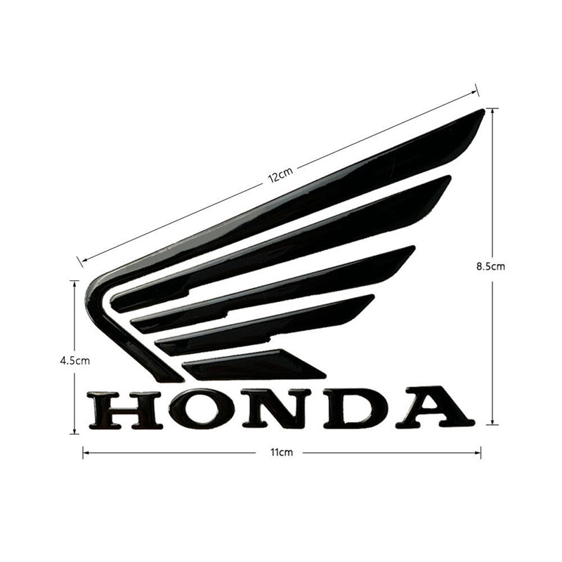 ttqpee适用于五羊本田摩托车反光贴纸3d立体软胶honda翅膀标志油箱