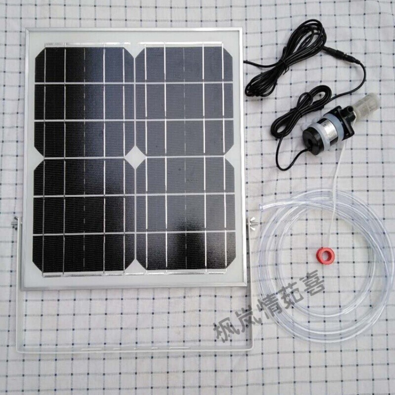 太阳能鱼池水泵 太阳能水泵 别墅鱼塘喷泉 太阳能抽水泵 鱼缸养鱼喷泉