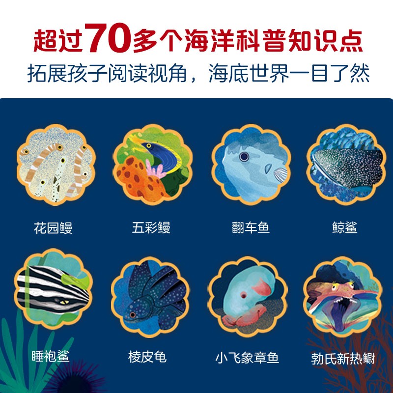 呦呦童3D自然科普立体书：海洋世界(中国环境标志产品 绿色印刷)详情图