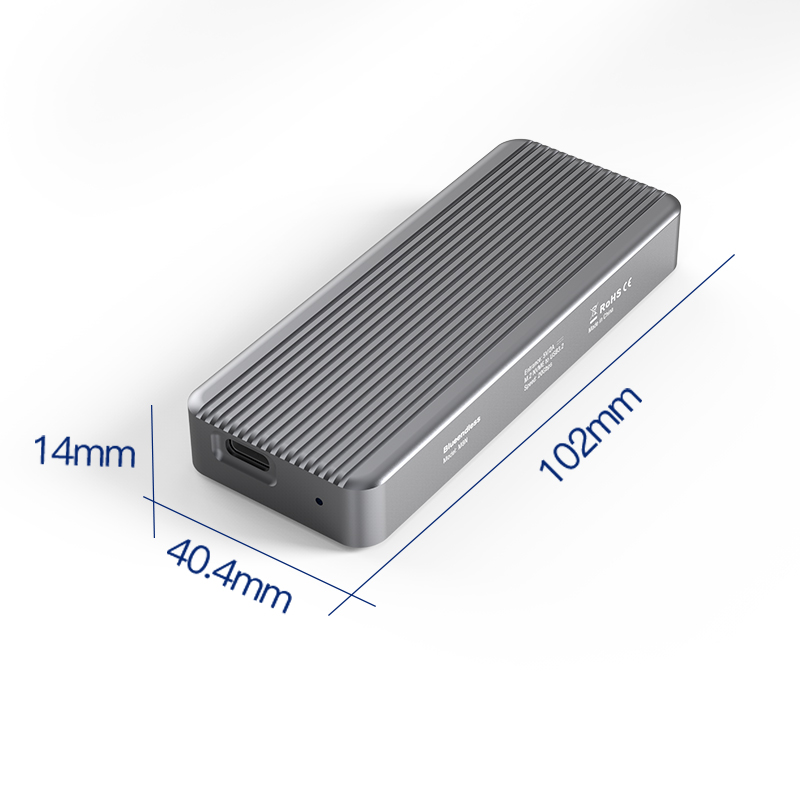 蓝硕 m.2nvme接口外置20g高速 移动硬盘盒type-c3.