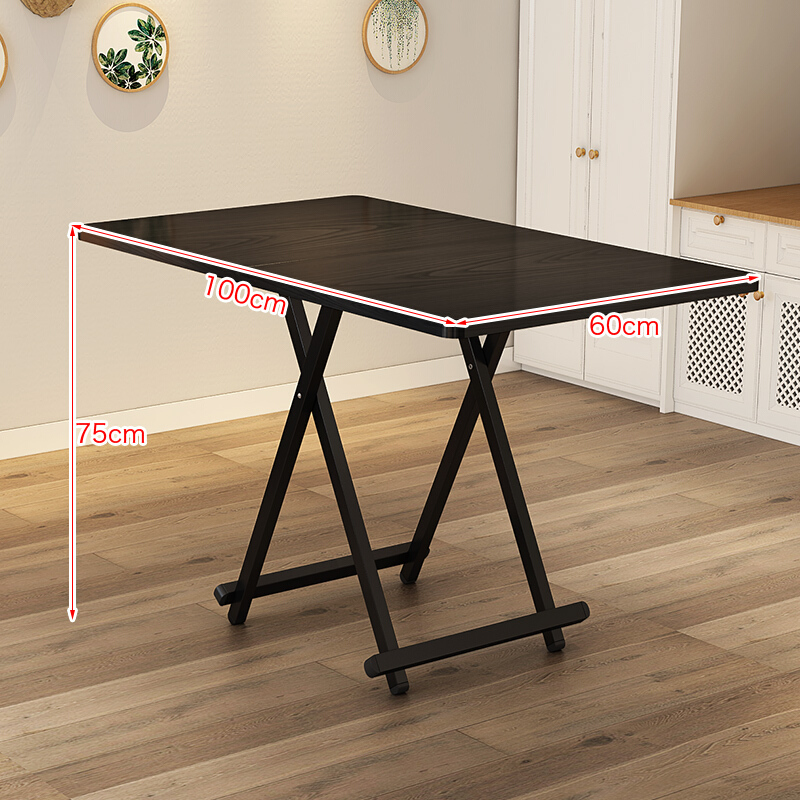 餐桌家用简易小户型折叠桌椅组合长方形吃饭桌子户外摆摊便携式长条桌