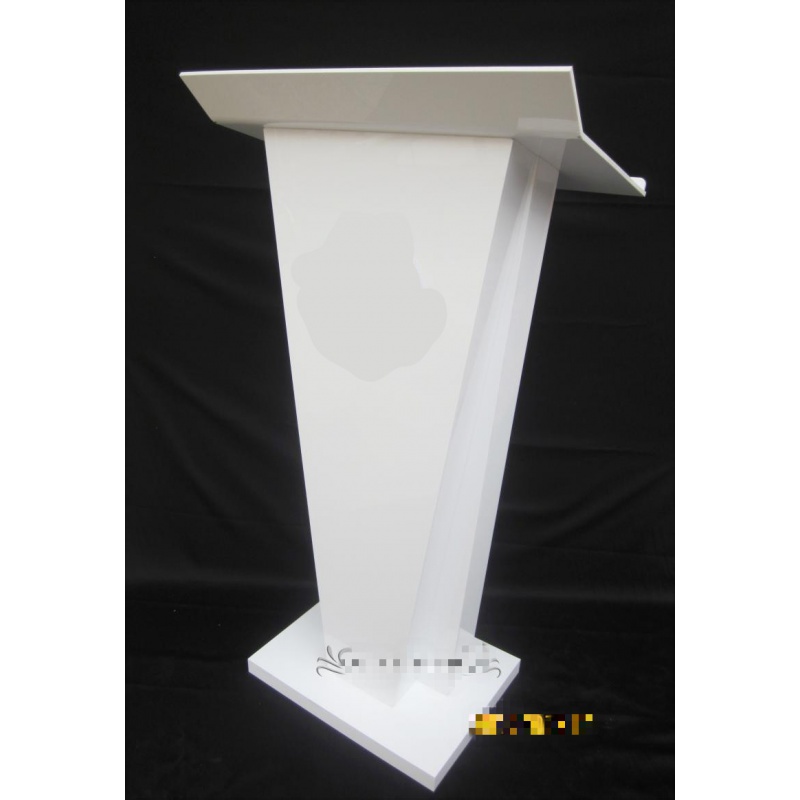 演讲台迎宾台接待台会议发言台婚庆司仪台4s店前台讲台 简约白色