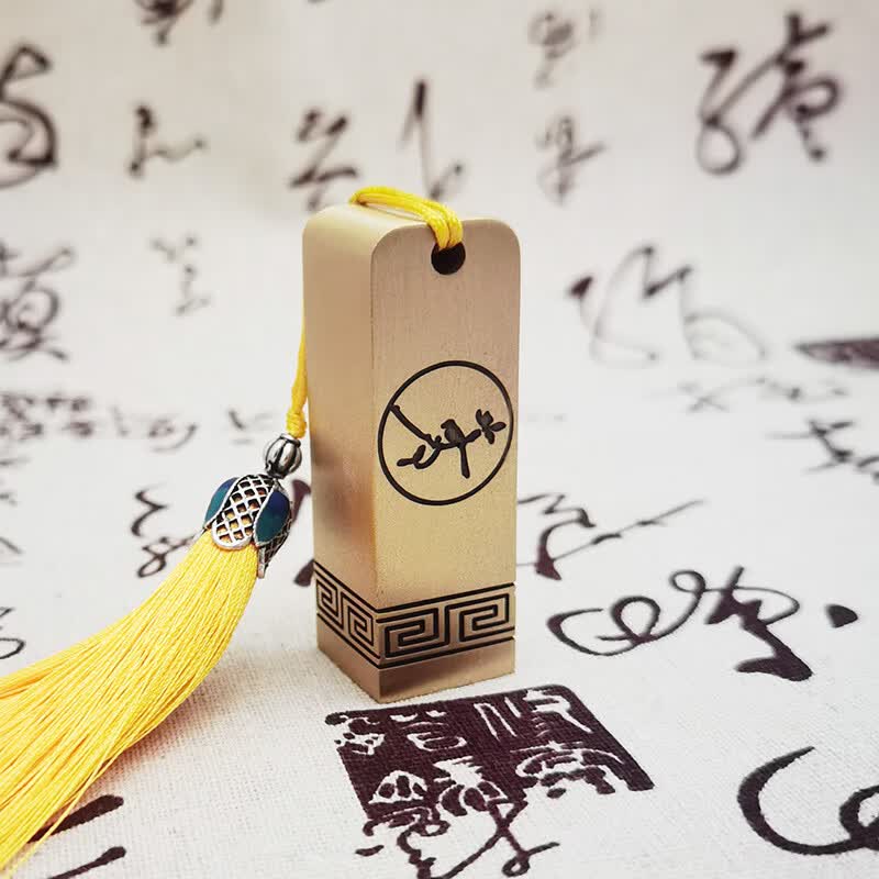 佳城梁实心黄铜印章书法篆刻私人刻字书画收藏成人礼生日送父亲退伍毕业纪念企业定制  喜鹊 20*20*60mm