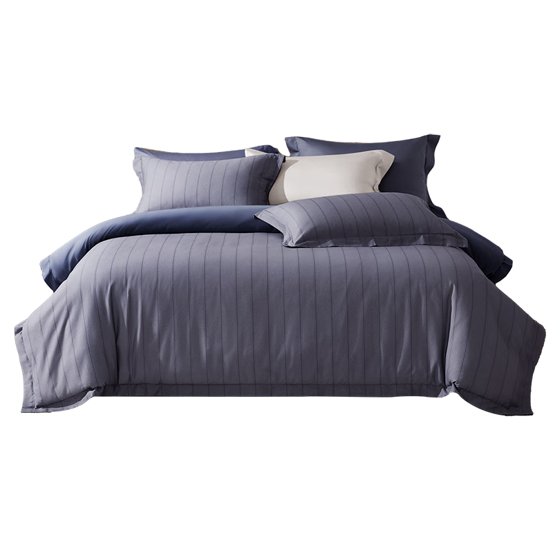 水星家纺床上四件套60s长绒棉纯棉100%a类夏天丝滑被套床单双人轻奢高级1.8m床威罗斯家居馆