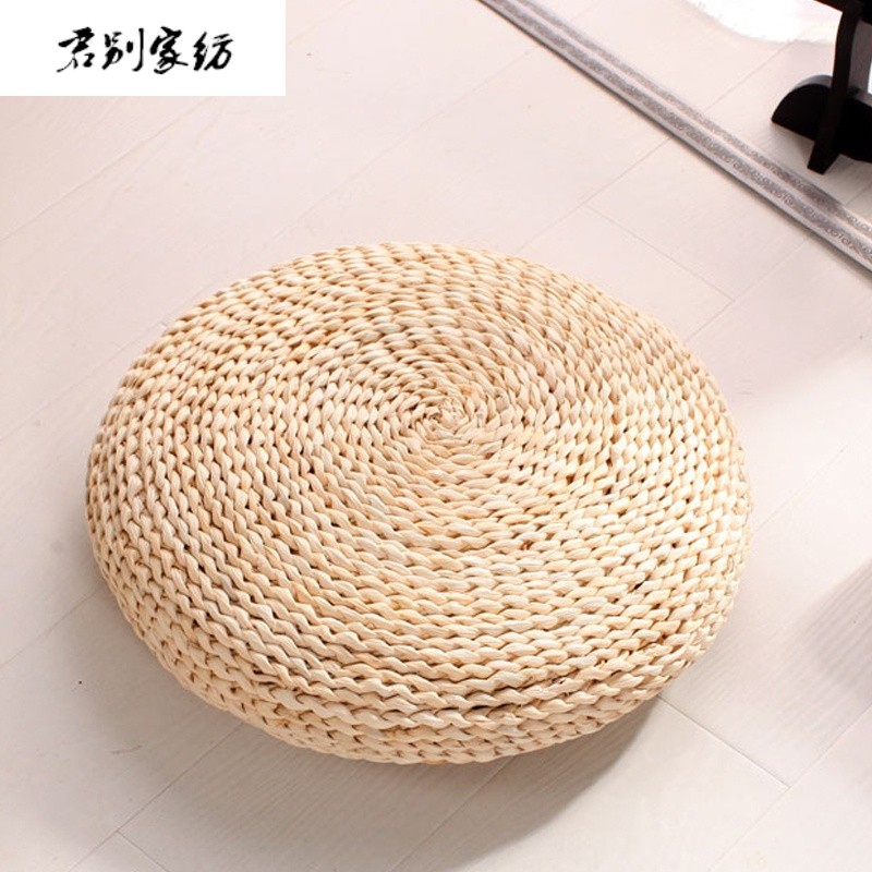 君别草编加厚圆形蒲团坐垫地上榻榻米打坐拜佛禅修飘窗田园草垫子