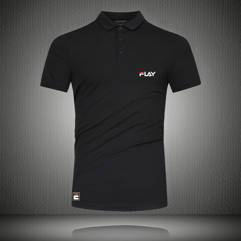 菲乐潮牌新款短袖polo衫男夏季潮流飞乐男士百搭帅气95棉修身中青年