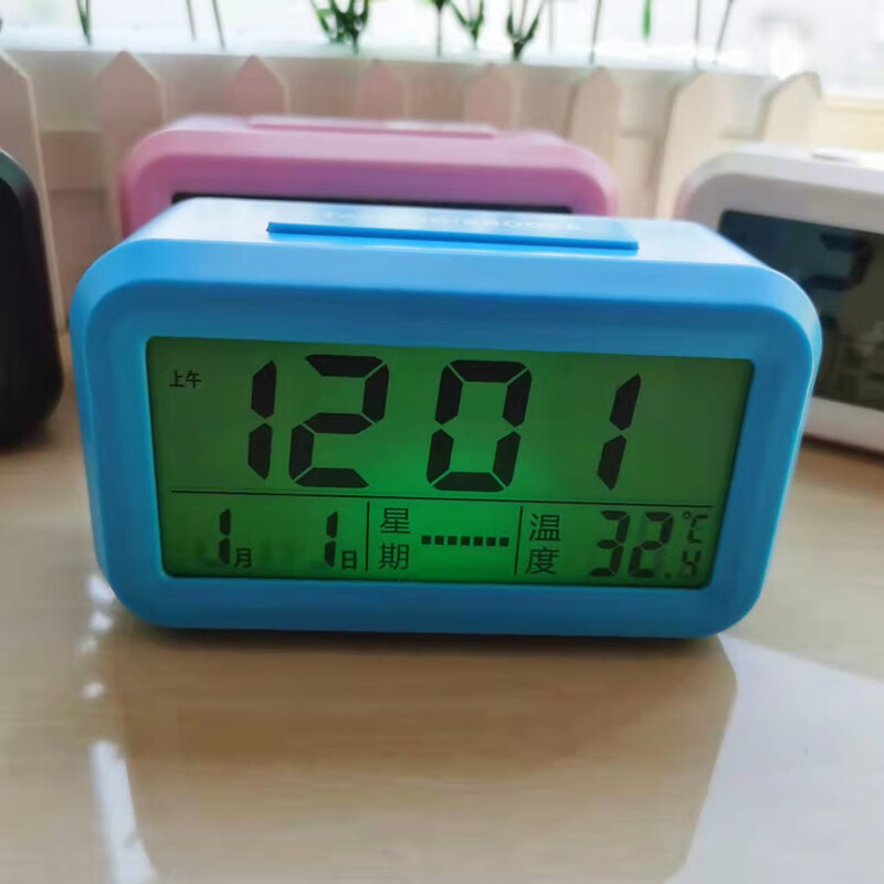 澳颜莱盲人语音报时器 超大声老人盲人语音报时器闹表床头学生充电