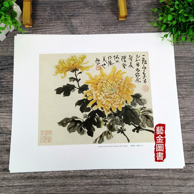 稿写意菊花作品册页临摹 中国美术学院中国画系名家教学示范作品精选