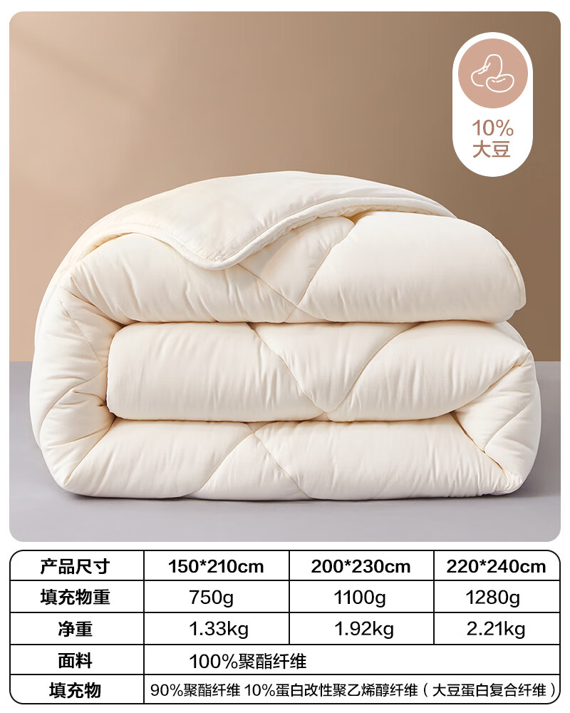怡诺芊锦 冬天被子春秋大豆纤维被芯棉被冬被单人秋冬季加厚四季通用