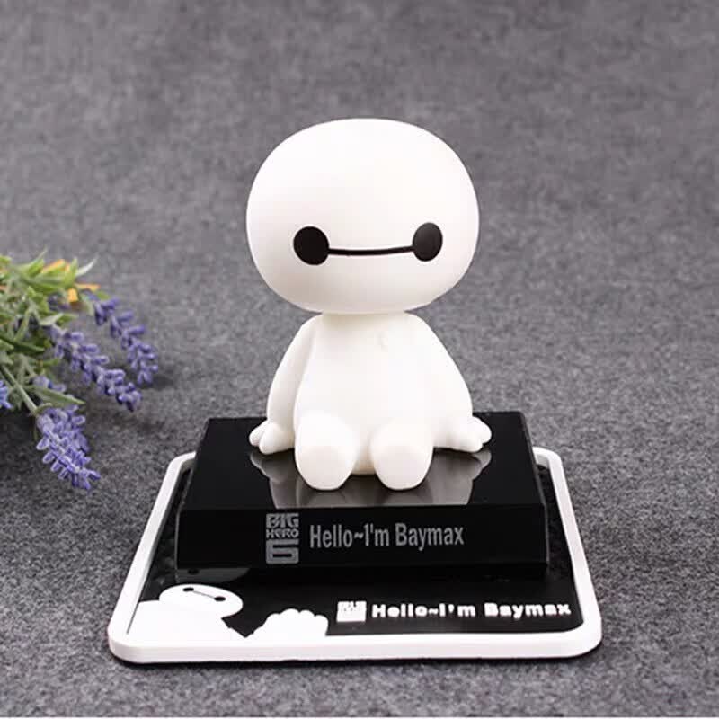 摆件公仔创意内饰车载香水摆件装饰品车内饰可爱暖男 大白 黑色专属垫