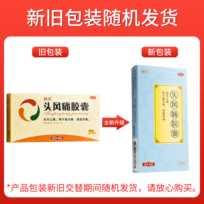 5g*36粒/盒 祛风止痛 用于偏头痛 眉棱骨痛 1盒装