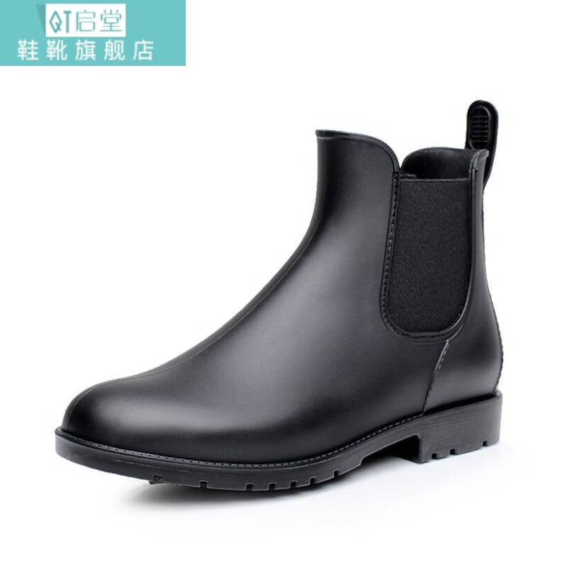 水鞋英伦风切尔西雨鞋男女时尚款外穿防水鞋雨靴短筒套鞋防滑水靴胶鞋