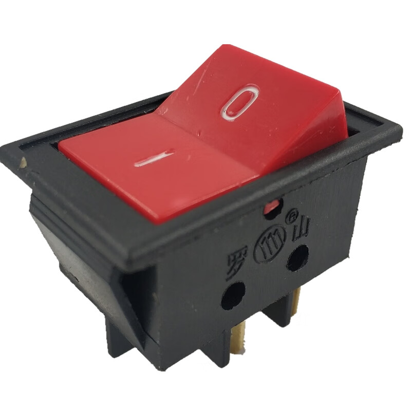 罗山按键开关hj3-10/2砂轮机开关船型船形开关四脚按钮开关6a220v 乳