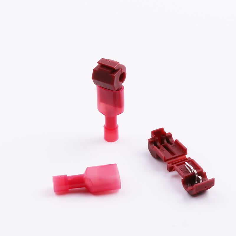 仁聚益免剥线快速接头连接器t型接线冷压线接线器并线3 线30只装