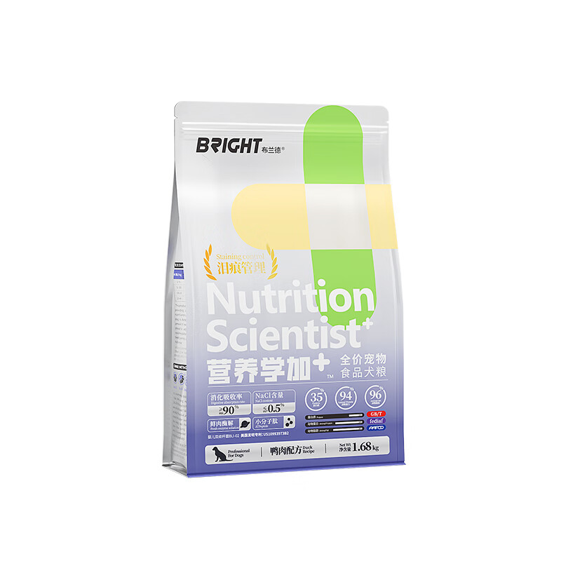 布蘭德體態(tài)控制狗糧通用型金毛柯基狗糧生骨肉凍干成犬糧 1罐 1ml 鴨肉 1.68kg