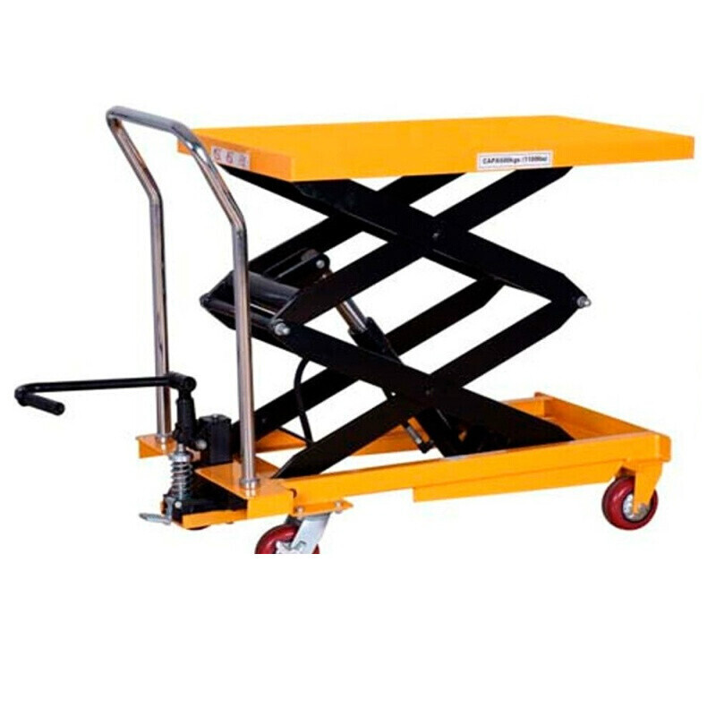 定制手动液压升降平台车150公斤-2吨模具升降台 电动平台车手推车 150