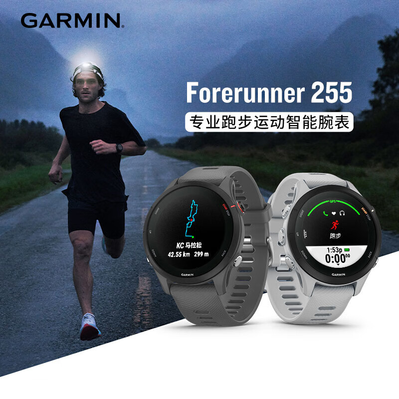 佳明（GARMIN）Forerunner255专业跑步智能户外运动手表多星定位心率血氧 神秘灰
