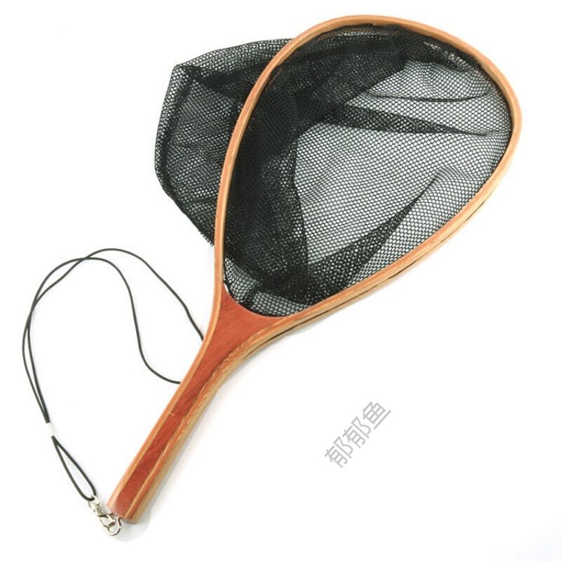 钓鱼抄网路亚飞蝇抄网实木直柄飞钓溪流筏钓抄网钓鱼捞鱼网抄罗子