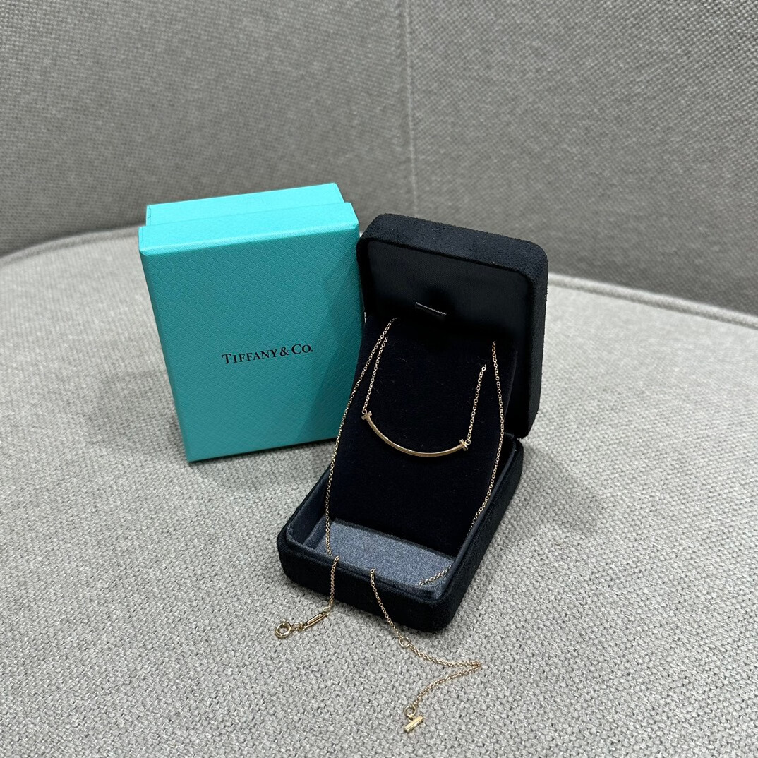 【二手99新】送礼推荐 tiffany蒂芙尼 18k玫瑰金笑脸项链 小号 明星