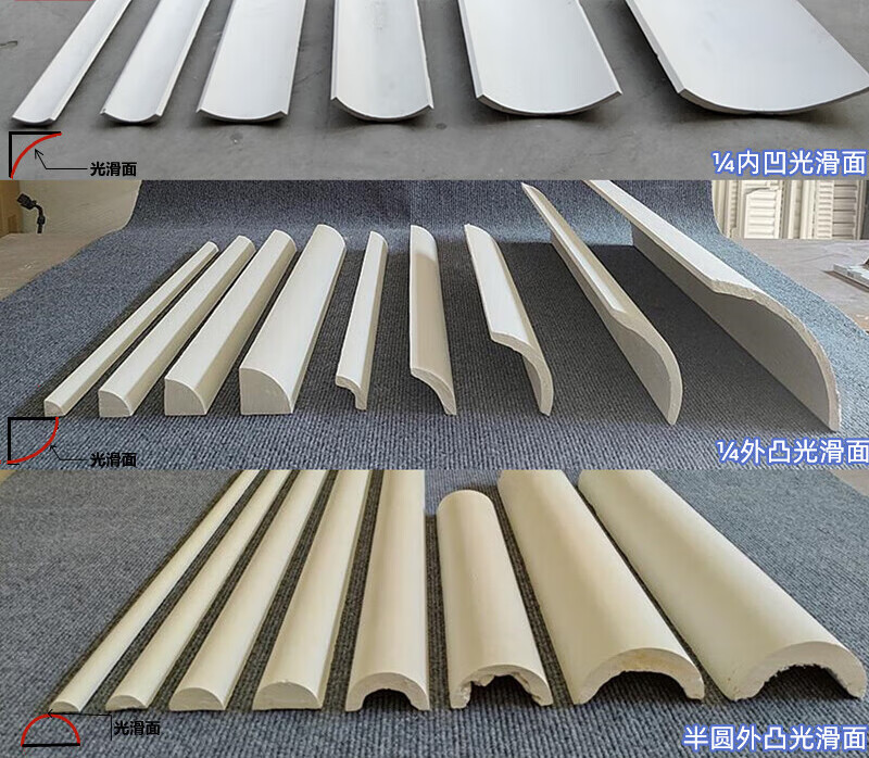 优普鑫内圆弧形c形阴阳角石膏线条现代四分之一圆角半圆阴角线吊顶