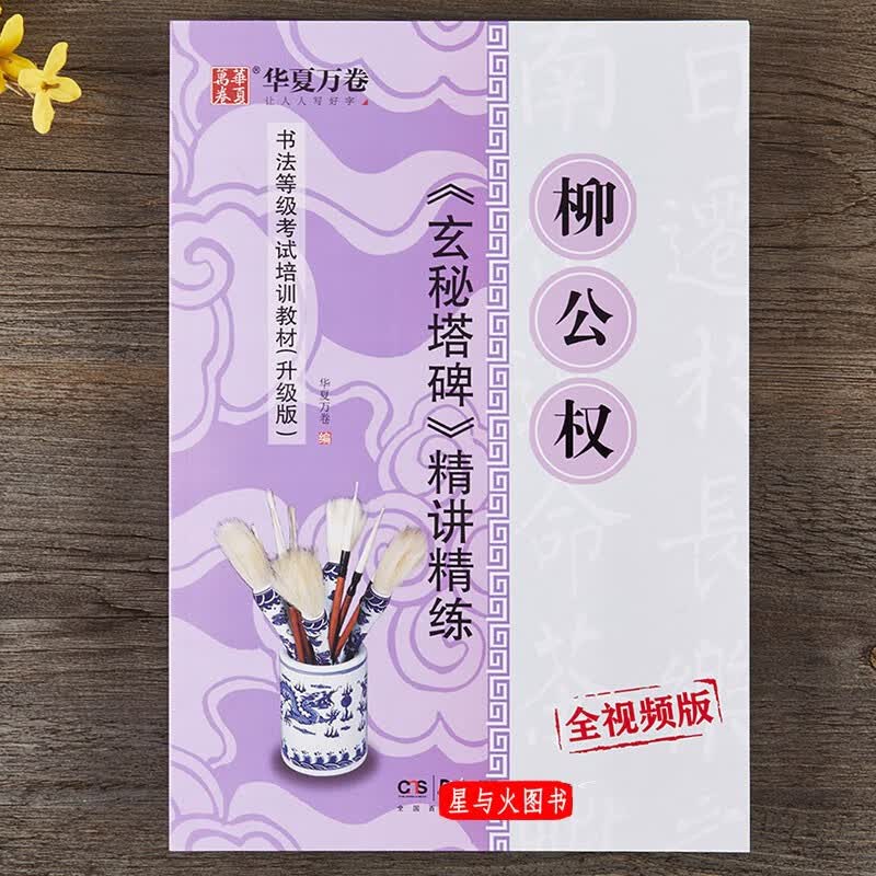 包邮！(书法等级考试培训教材)【在下方已选中可选择此系列】楷书行书隶书入门教程毛笔字帖 精讲精练之 柳公权楷书 玄秘塔碑（全视频版）