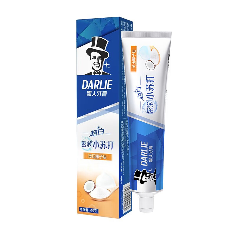 好来(原黑人)牙膏套装清新口气清洁牙齿清新口气成人学生实惠 超白小苏打 40g*1支