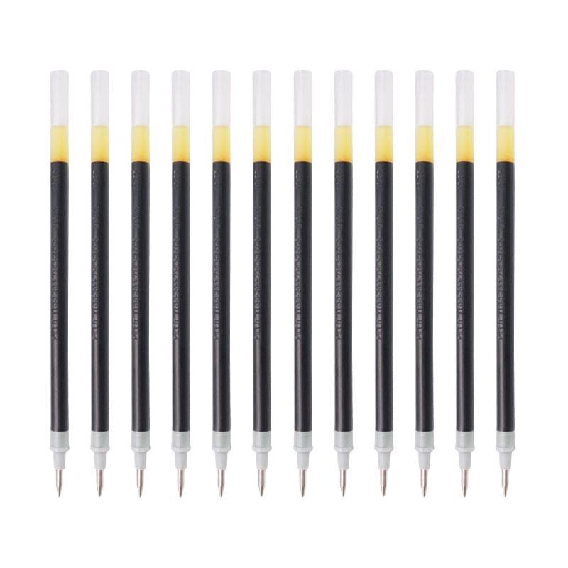 百乐（PILOT）BLS-G1-5 中性笔替芯 0.5mm笔芯签字笔水笔 黑色（12支装）