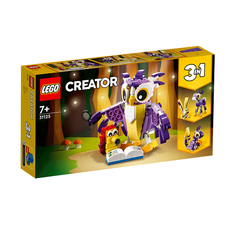 乐高(LEGO)积木 创意百变系列 31125 X奇的森林动物 7岁+ 儿童玩具 男孩女孩生日礼物100033198604