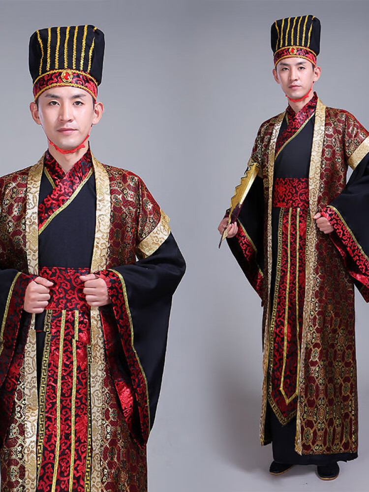 芭仙婷咚憬 古代大臣员外服装秦汉掌柜戏服舞台演出服工作服成人男