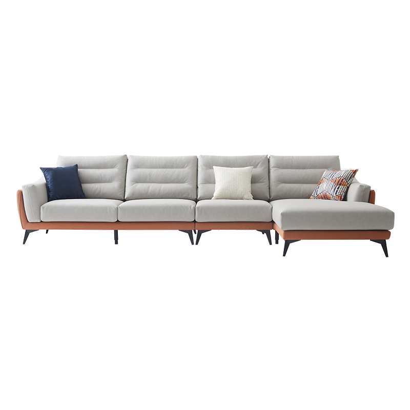 左右沙发 布艺沙发客厅现代简约轻奢科技布沙发小户型客厅沙发DZY5103 转二件反向+休单【0281068翠涛绿】