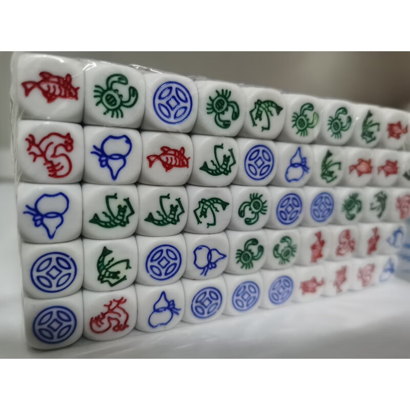 皮玩大师鱼虾蟹骰子 雕刻携便筛子 鱼虾蟹色子 金钱葫芦鸡图纸 虾米
