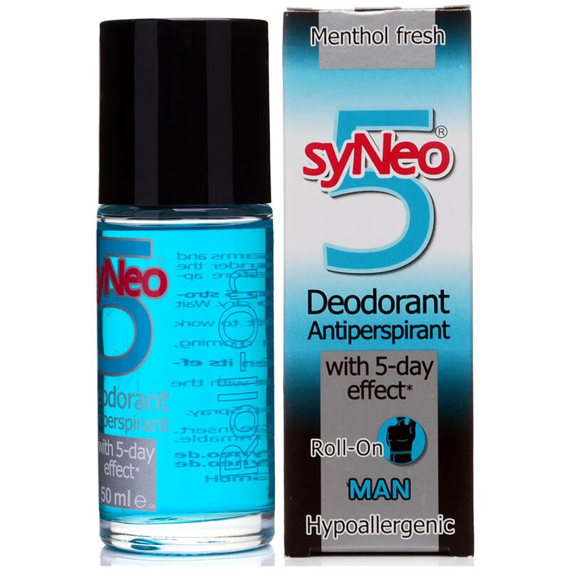 syneo水耐德国进口止汗露去味狐臭走珠男士腋臭根腋下淡香遗传止汗净味 男士止汗净味走珠50ml/瓶