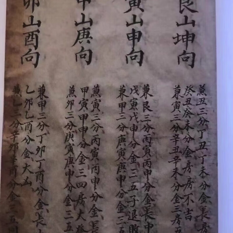 地理便览二十四山向山龙阴阳点穴入山水口明堂法诀24山凹风收藏品