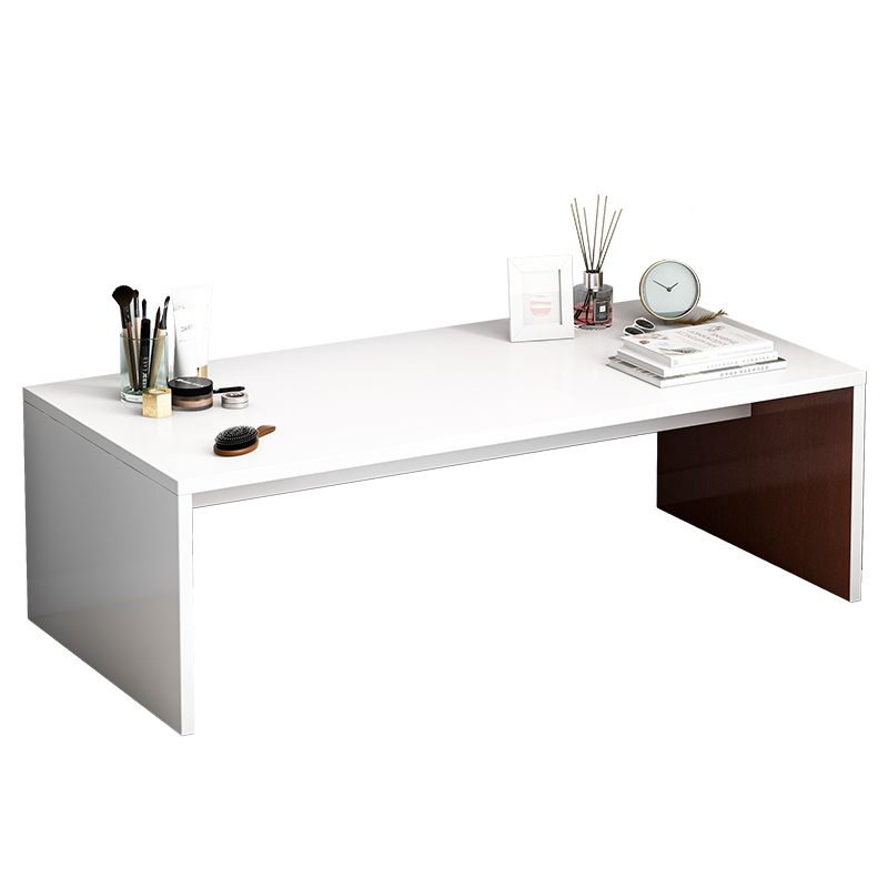 普派飘窗桌边桌茶几简约日式窗台地台桌飘窗榻榻米小茶几炕桌矮桌电脑桌宿舍床上电脑桌子 深胡桃色 100*40*42cm