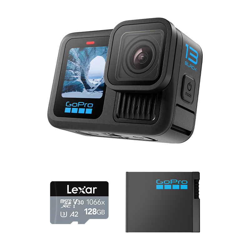 GoPro HERO13 Black 防抖运动相机 防水相机  极简套装【单机+128G内存卡+单电】