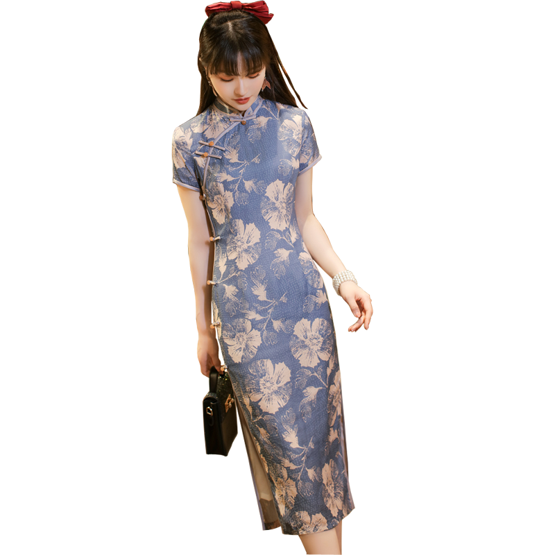 LEDE連衣裙女裝2025年新款裙子夏天顯瘦夏季小個(gè)子雪紡碎花a字裙潮 257仙女碎花杏色 2XL 建議120-135斤