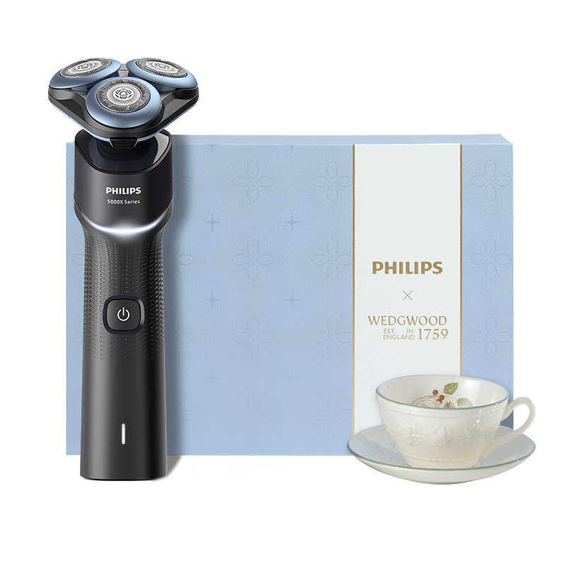 PLUS会员：PHILIPS 飞利浦 电动剃须刀 5系 炫光黑 WEDGWOOD联名礼盒款