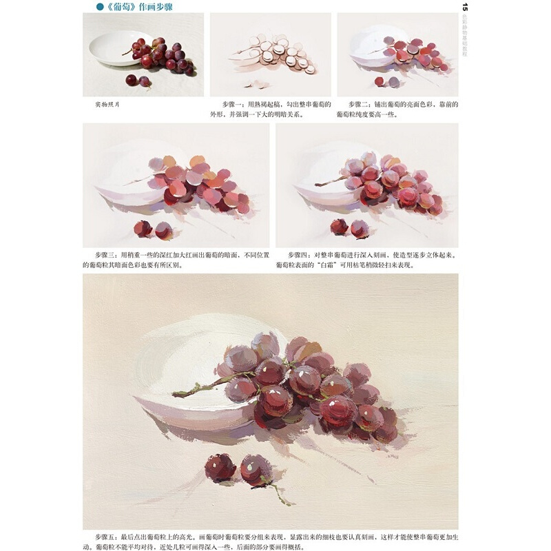 色彩静物基础教程 张慧玲 著 绘画入门实例技法结构诀窍初绘画基础