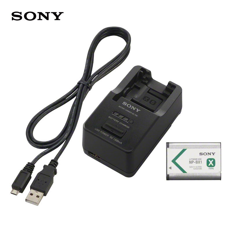 索尼（SONY）ACC-TRBX 电池充电器套装（含可重复充电电池BX1&电池充电器BC-TRX）